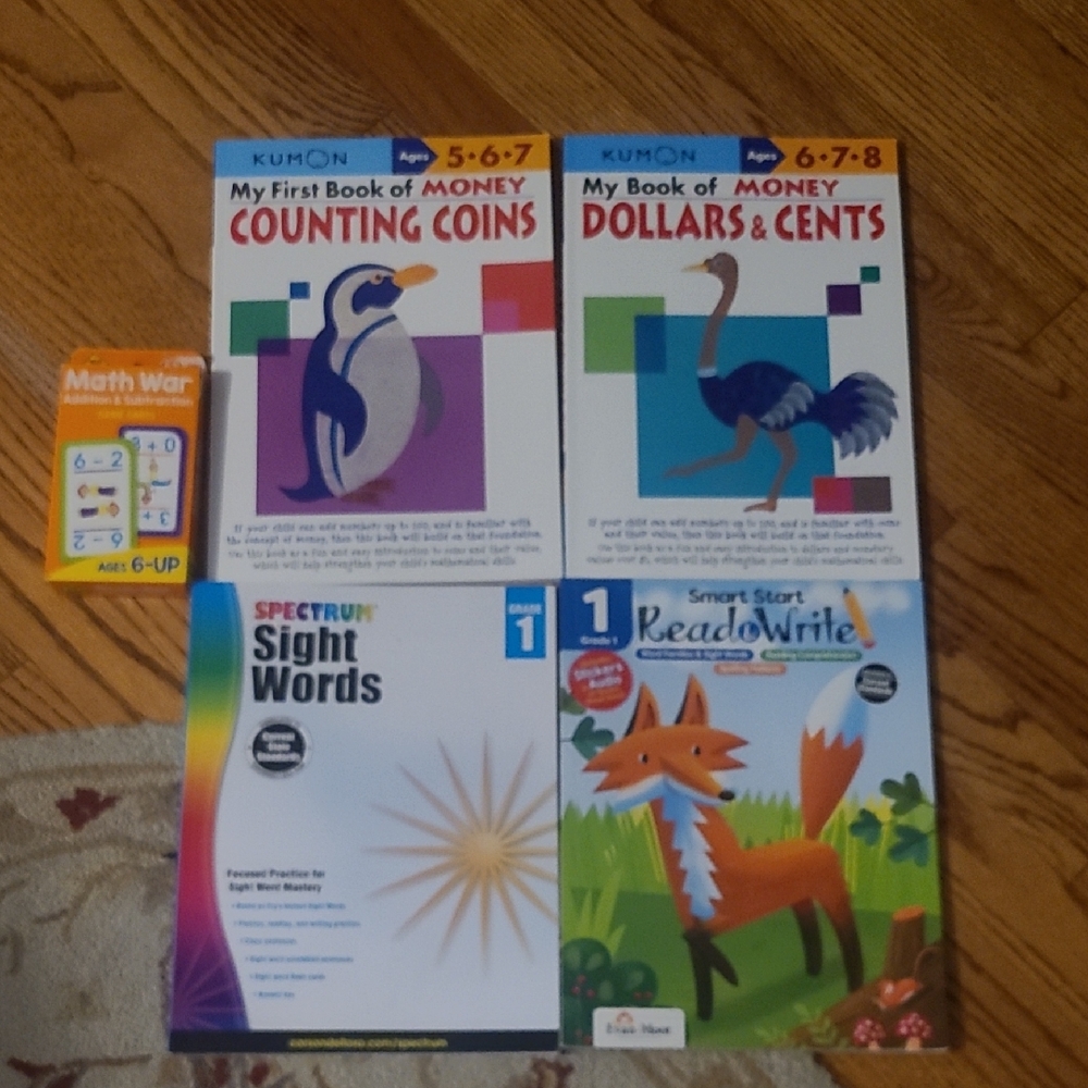 Counting Coins and Dollars & Cents Activity Books